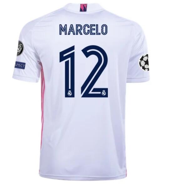 Real Madrid Home Kit Soccer Jersey MARCELO #12 2020/21